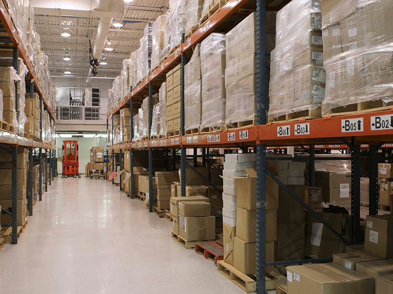 medical compliant aisle in warehouse