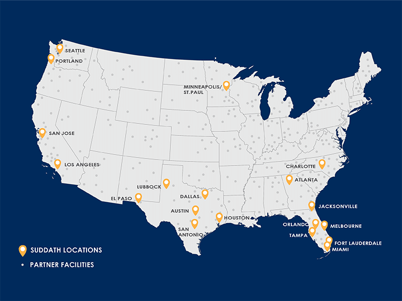 Map of US suddath locations