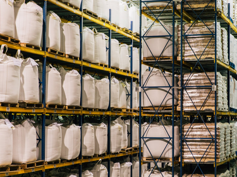 sugar inventory at logistics warehouse